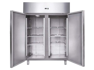 Edelstahl Kühlschrank mit 2 Türen, GN 2/1,...