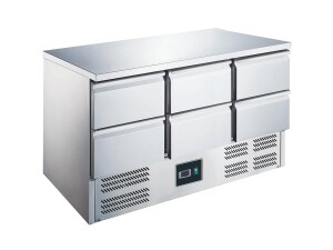 Kühltisch PROFI Saro ES903S/S Top  0/6, Edelstahl, 6...