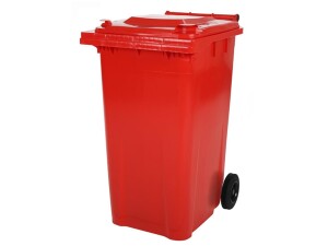 2 Rad Müllgroßbehälter 80 Liter  -rot-...