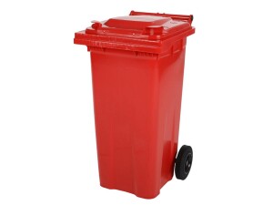 2 Rad Müllgroßbehälter 120 Liter  -rot-...