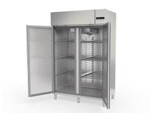 Edelstahl Kühlschrank PROFI, 1404 Liter, für GN 2/1, Umluftkühlung, BTH 1350 x 850 x 2115 mm