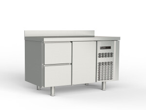 Kühltisch PROFI aus Edelstahl, Inhalt 258 Liter, 1...