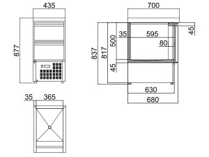Kühltisch BASIC Mini, mit 2 Schubladen für GN...