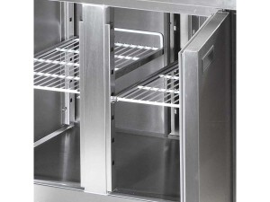 Tiefkühltisch mit 2 Türen, für GN 1/1, Inhalt 314 Liter, BTH 1360 x 700 x 860 mm
