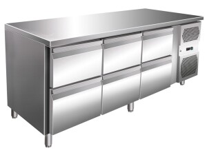 Kühltisch mit 6 Schubladen, geeignet für GN...