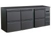Flaschenkühltisch, schwarz, 6 Schubladen, Inhalt 537 Liter, 2002 x 513 x 860 mm