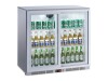Flaschenkühlschrank mit Schiebetüren, silber, 208 Liter, 900 x 520 x 900 mm