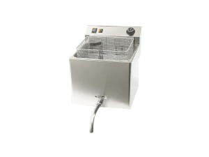 Elektro Fritteuse, Temp. 50 °C bis 190 °C, Beckenanzahl 1, 11 Liter, Tischgerät